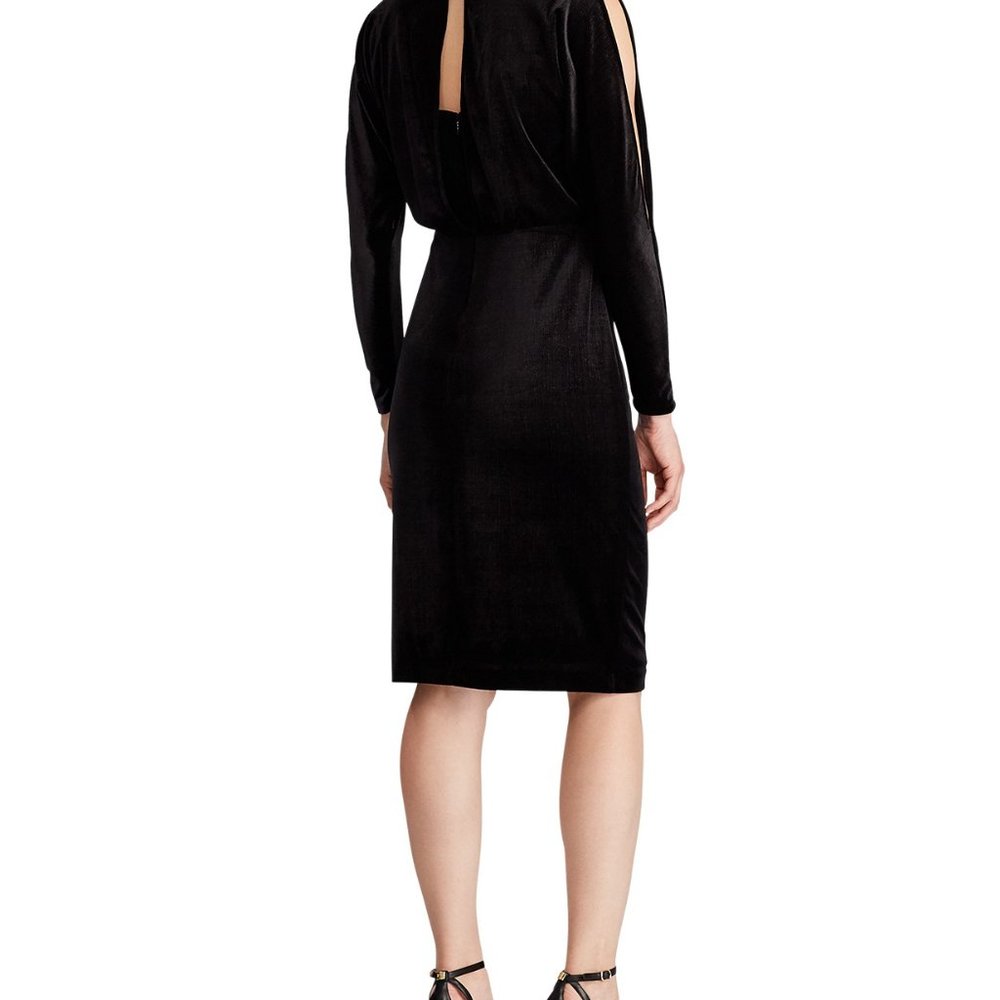 Lauren Ralph Lauren Black Split Dolman Sleeve Bodi - Picture 14 of 15
